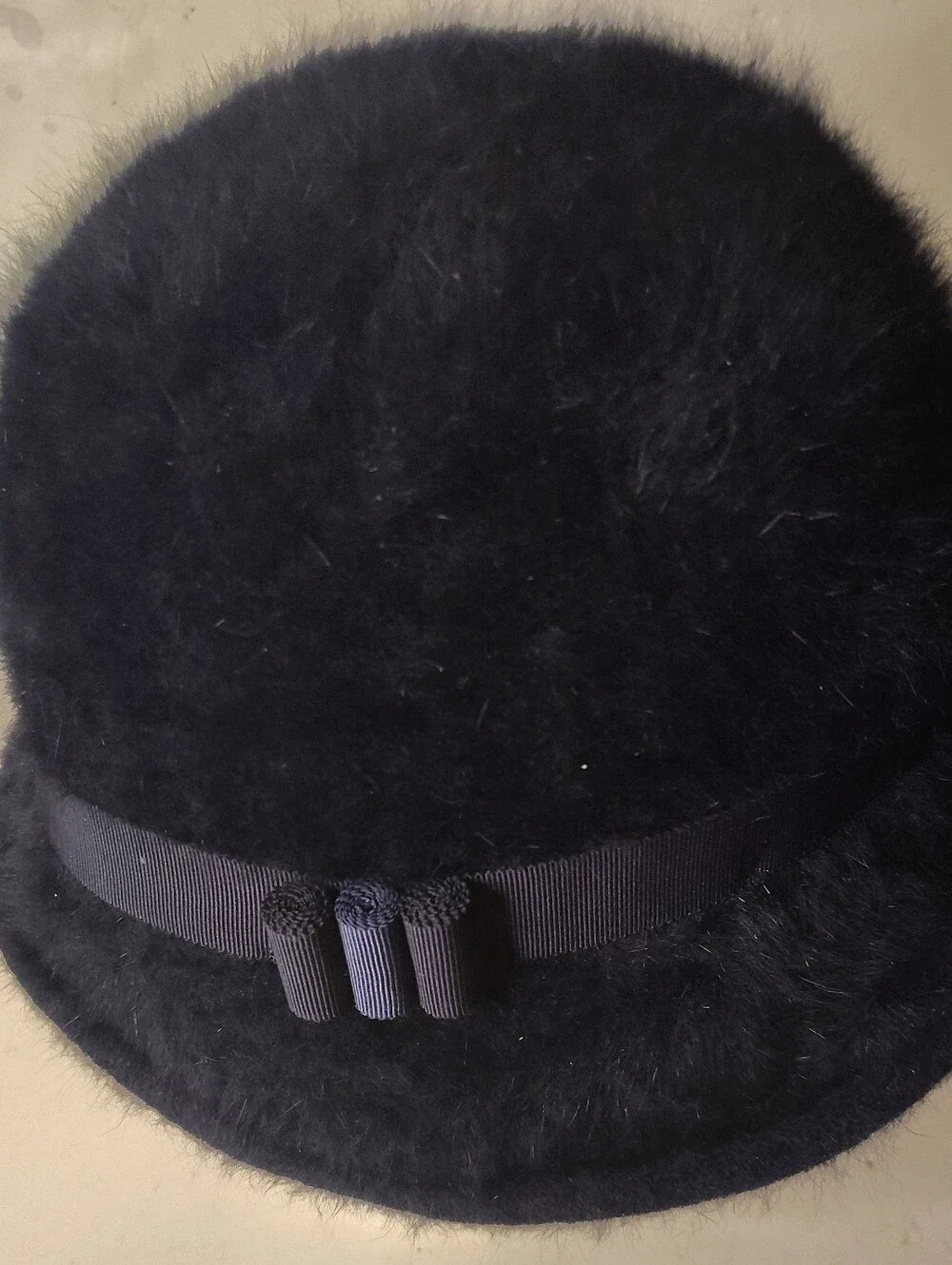 Kangol Designs Furgora Angora Casual Bucket Fedora Hat Navy Blue Made InEngland